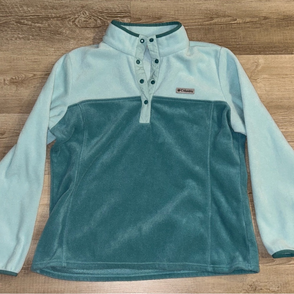 Columbia Teal Fleece Pullover women’s XXL 2XL
